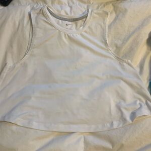 White Nike crop